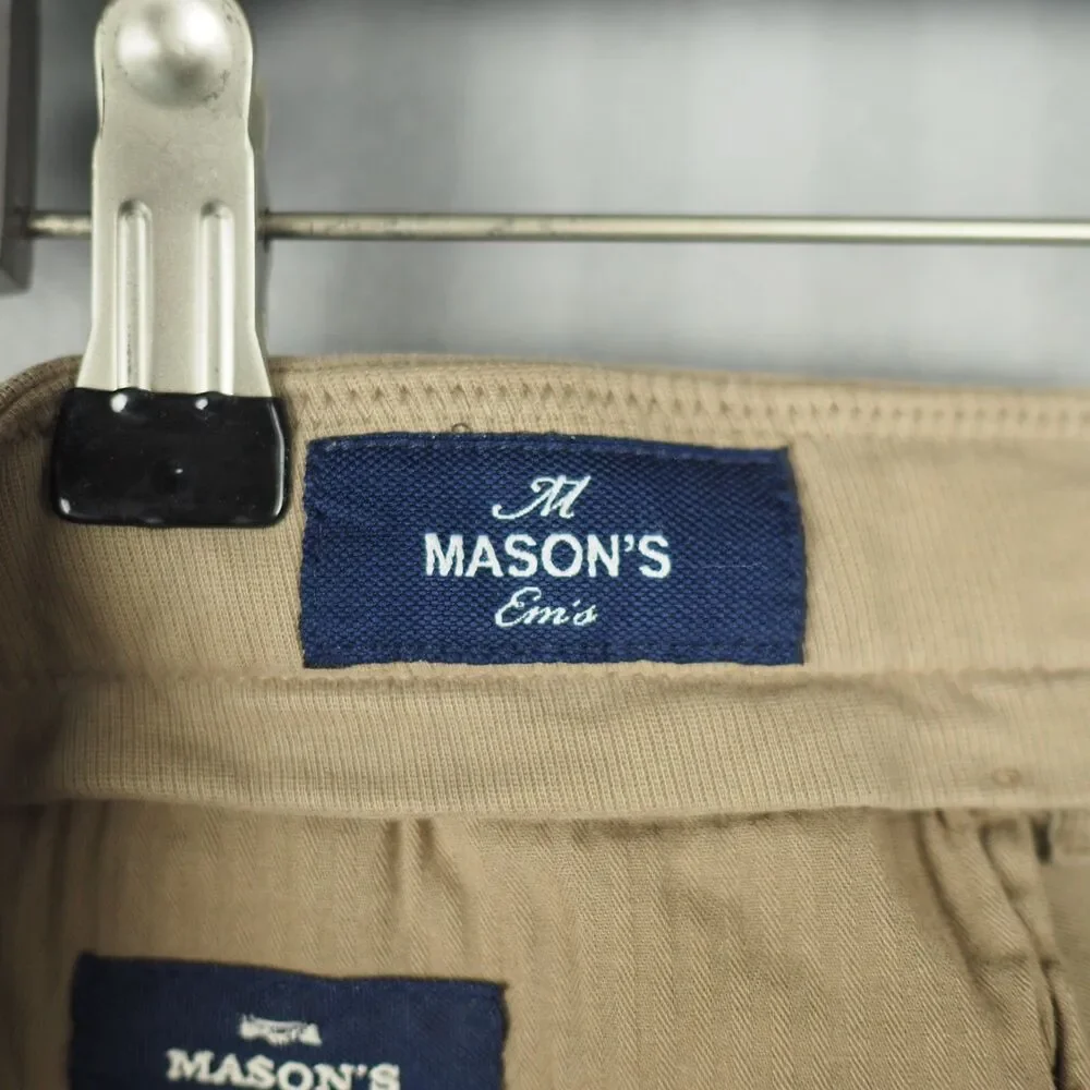 Mason's Em's Jersey Cotton Stretch Chino Pants Mens EU 48 US 32 Beige New York